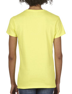 T-shirt femme col v premium publicitaire | Magog Cornsilk