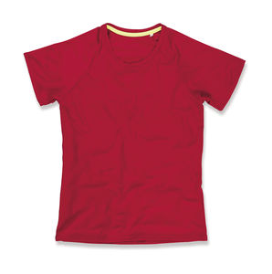 T-shirt publicitaire femme à manches courtes | Active 140 Raglan Women Crimson Red
