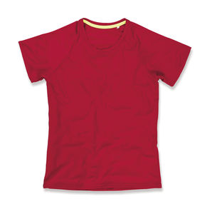 T-shirt publicitaire femme à manches courtes | Active 140 Raglan Women Crimson Red