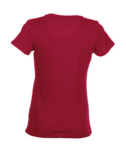 T-shirt publicitaire femme manches courtes col en v | Janet V-neck Women Pepper Red