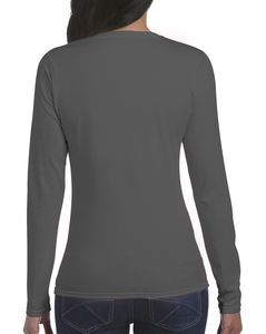 T-shirt femme manches longues softstyle personnalisé | Léry Charcoal