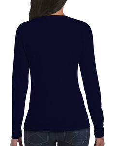 T-shirt femme manches longues softstyle personnalisé | Léry Navy