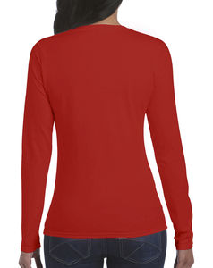 T-shirt femme manches longues softstyle personnalisé | Léry Red