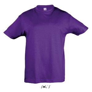 Tee-shirt publicitaire enfant col rond | Regent Kids Violet foncé