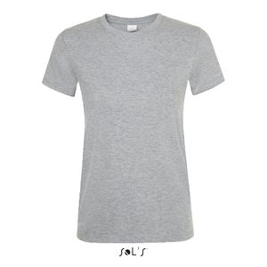 Tee-shirt personnalisé femme col rond | Regent Women Gris chiné