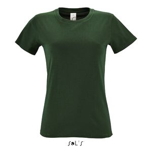 Tee-shirt personnalisé femme col rond | Regent Women Vert bouteille