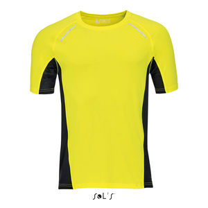 Tee-shirt publicitaire running homme manches courtes | Sydney Men Jaune fluo