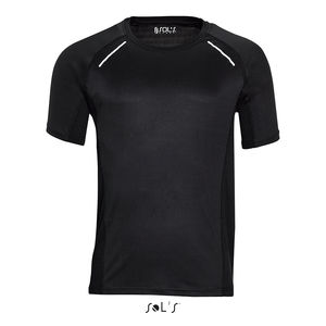 Tee-shirt publicitaire running homme manches courtes | Sydney Men Noir