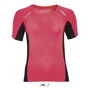 Tee-shirt publicitaire running manches courtes | Sydney Women Corail fluo