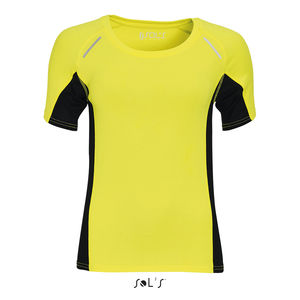 Tee-shirt publicitaire running manches courtes | Sydney Women Jaune fluo