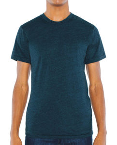 T-shirt publicitaire unisexe manches courtes | Levitt Black Aqua