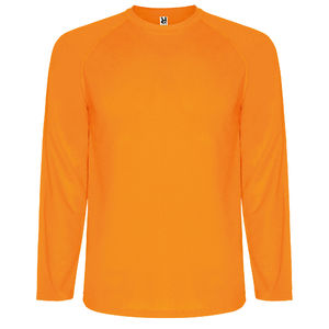T-shirt sport manches longues publicitaire | Montercarlo Orange fluo