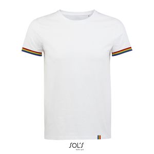 T-shirt-personnalisé manches courtes | Rainbow Men Blanc