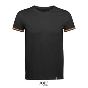 T-shirt-personnalisé manches courtes | Rainbow Men Noir