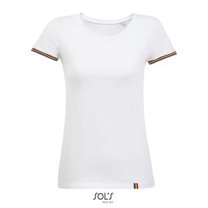 T-shirt-personnalisé manches courtes | Rainbow Women Blanc