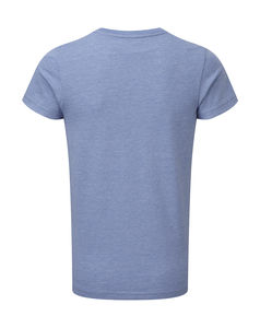 T-shirt publicitaire enfant manches courtes col en v | Hainan Blue Marl