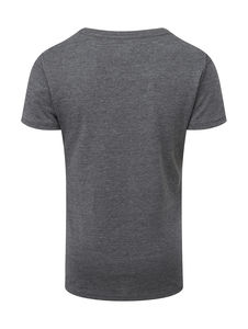T-shirt publicitaire enfant manches courtes col en v | Hainan Grey Marl