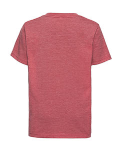 T-shirt publicitaire enfant manches courtes col en v | Hainan Red Marl