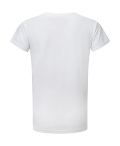 T-shirt publicitaire enfant manches courtes col en v | Hainan White