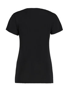 T-shirt publicitaire femme manches courtes cintré | Buckingham Black
