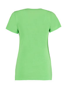 T-shirt publicitaire femme manches courtes cintré | Buckingham Lime Marl
