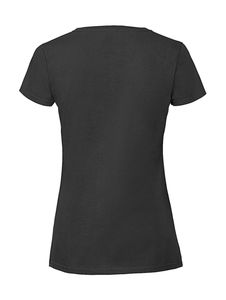 T-shirt publicitaire femme manches courtes | Ladies Ringspun Premium T Black