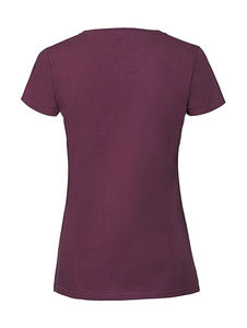 T-shirt publicitaire femme manches courtes | Ladies Ringspun Premium T Burgundy