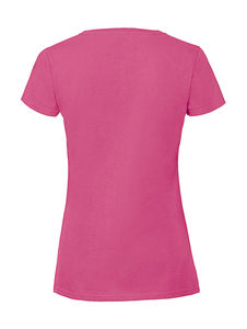 T-shirt publicitaire femme manches courtes | Ladies Ringspun Premium T Fuchsia
