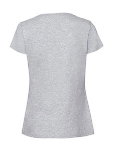 T-shirt publicitaire femme manches courtes | Ladies Ringspun Premium T Heather Grey
