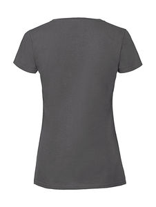 T-shirt publicitaire femme manches courtes | Ladies Ringspun Premium T Light Graphite