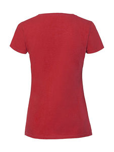 T-shirt publicitaire femme manches courtes | Ladies Ringspun Premium T Red