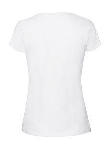 T-shirt publicitaire femme manches courtes | Ladies Ringspun Premium T White