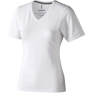 T-shirt personnalisé bio manches courtes pour femmes Kawartha Blanc