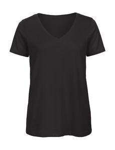 T-shirt organic col v femme personnalisé | Inspire V women Black
