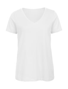 T-shirt organic col v femme personnalisé | Inspire V women White