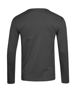 T-shirt publicitaire homme manches longues | Morgan Long Sleeve Slate Grey