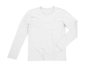 T-shirt publicitaire homme manches longues | Morgan Long Sleeve White