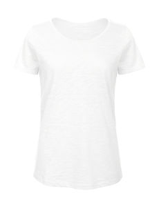 T-shirt organic slub femme publicitaire | Inspire Slub women Chic Pure White