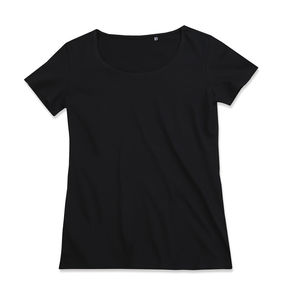 T-shirt publicitaire femme manches courtes | Finest Cotton-T Women Black Opal