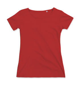 T-shirt publicitaire femme manches courtes | Finest Cotton-T Women Crimson Red