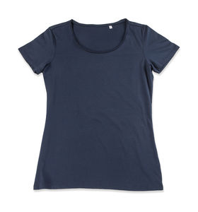 T-shirt publicitaire femme manches courtes | Finest Cotton-T Women Marina Blue