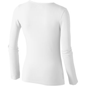 T-shirt publicitaire manches longues femme Curve Blanc 4