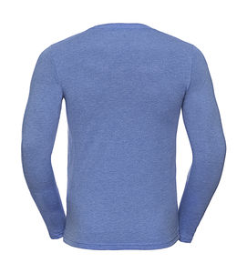 T-shirt publicitaire homme manches longues | Seto Blue Marl