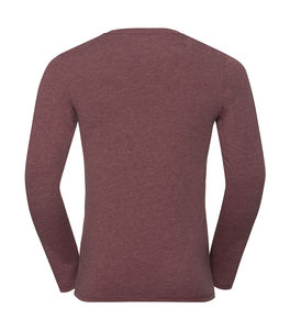 T-shirt publicitaire homme manches longues | Seto Maroon Marl