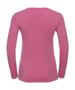 T-shirt publicitaire femme manches longues | Saratov Pink Marl