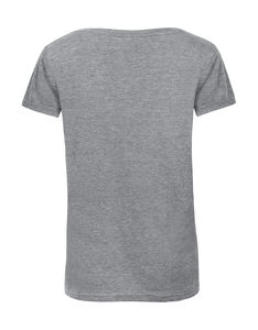 T-shirt triblend col rond femme personnalisé | Triblend women Heather Light Grey