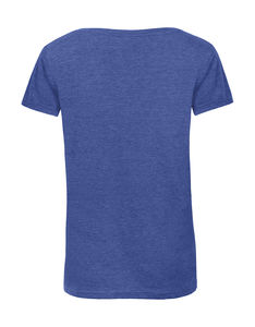 T-shirt triblend col rond femme personnalisé | Triblend women Heather Royal Blue