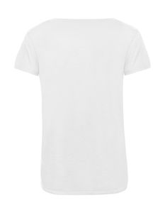 T-shirt triblend col rond femme personnalisé | Triblend women White