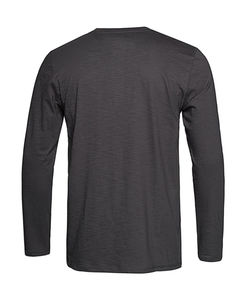 T-shirt publicitaire homme manches longues | Shawn Henley LS Men Slate Grey