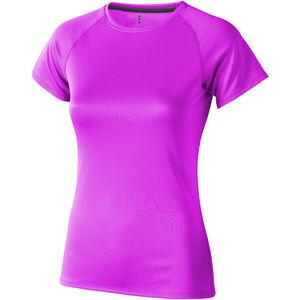 T-shirt personnalisé cool fit manches courtes pour femmes Niagara Neon pink